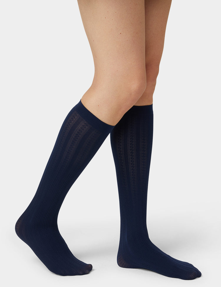 Hue Cable Knee High