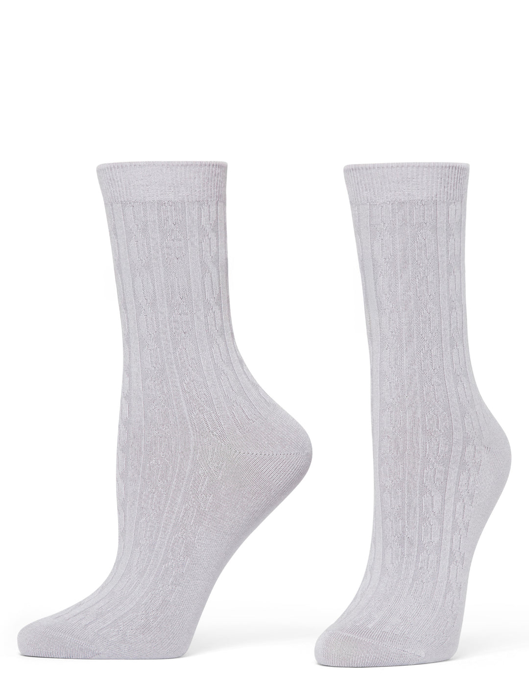 Hue Silk Blend Cable Crew Sock