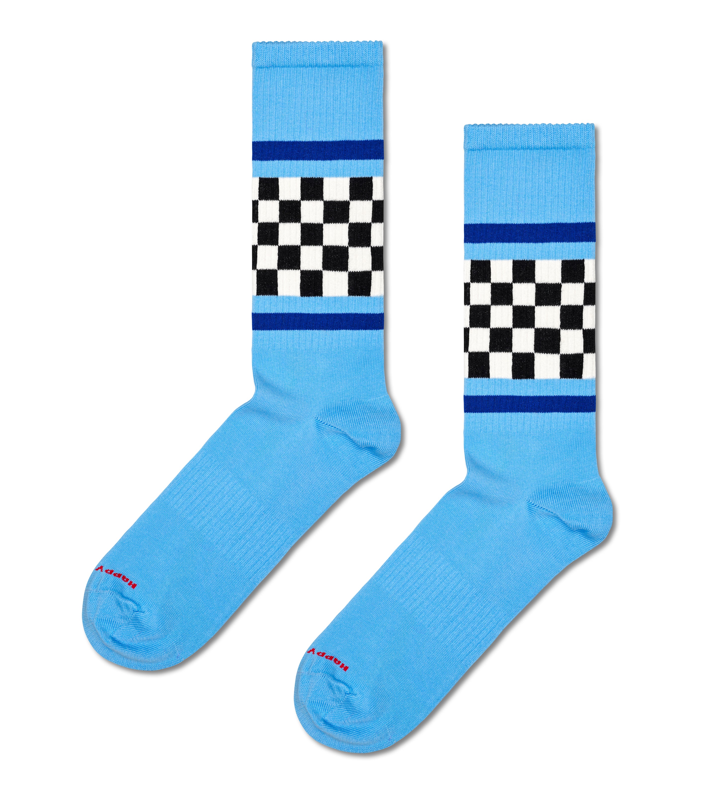 Happy Socks Checked Stripe Sneaker Sock