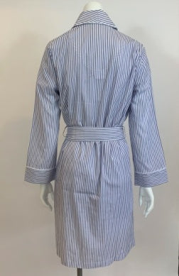 Alex Long Sleeve Striped Poplin Short Robe