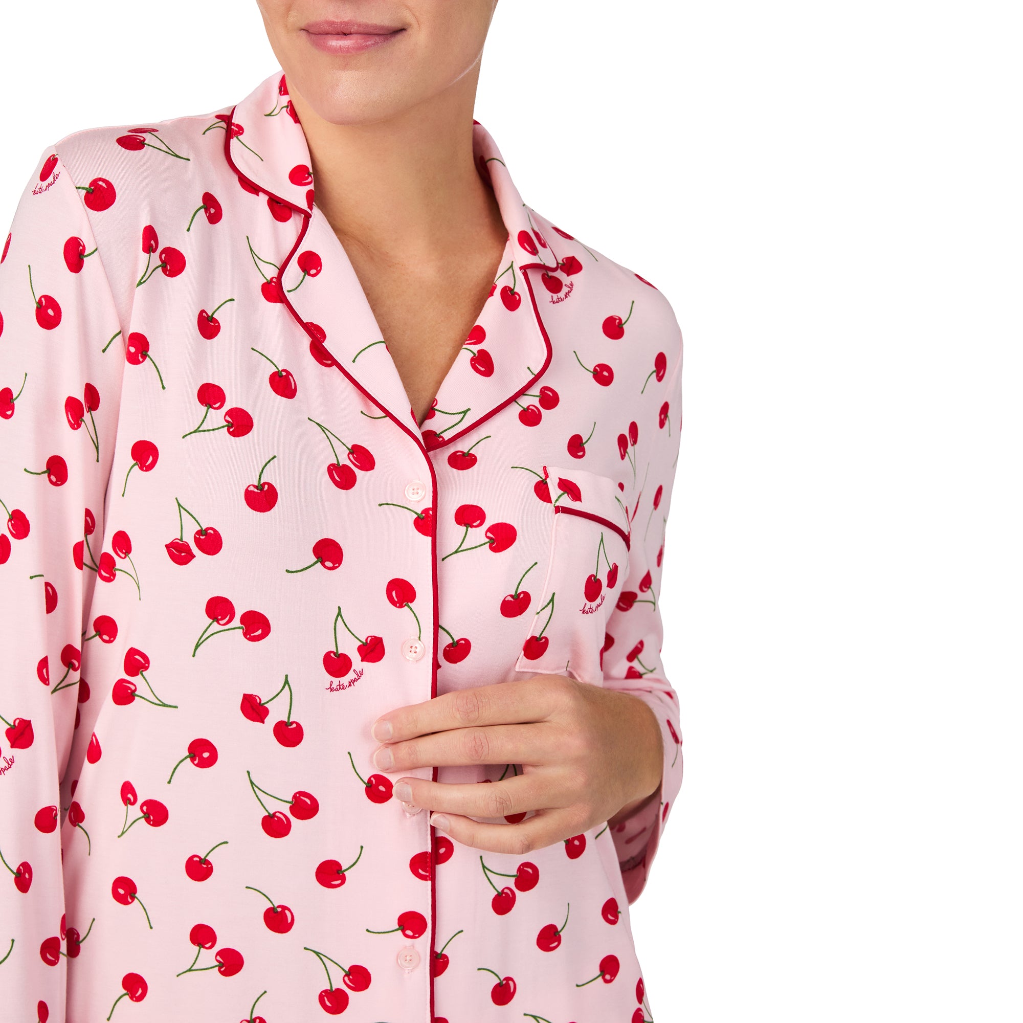 Kate Spade 3/4 Sleeve Notch PJ Set