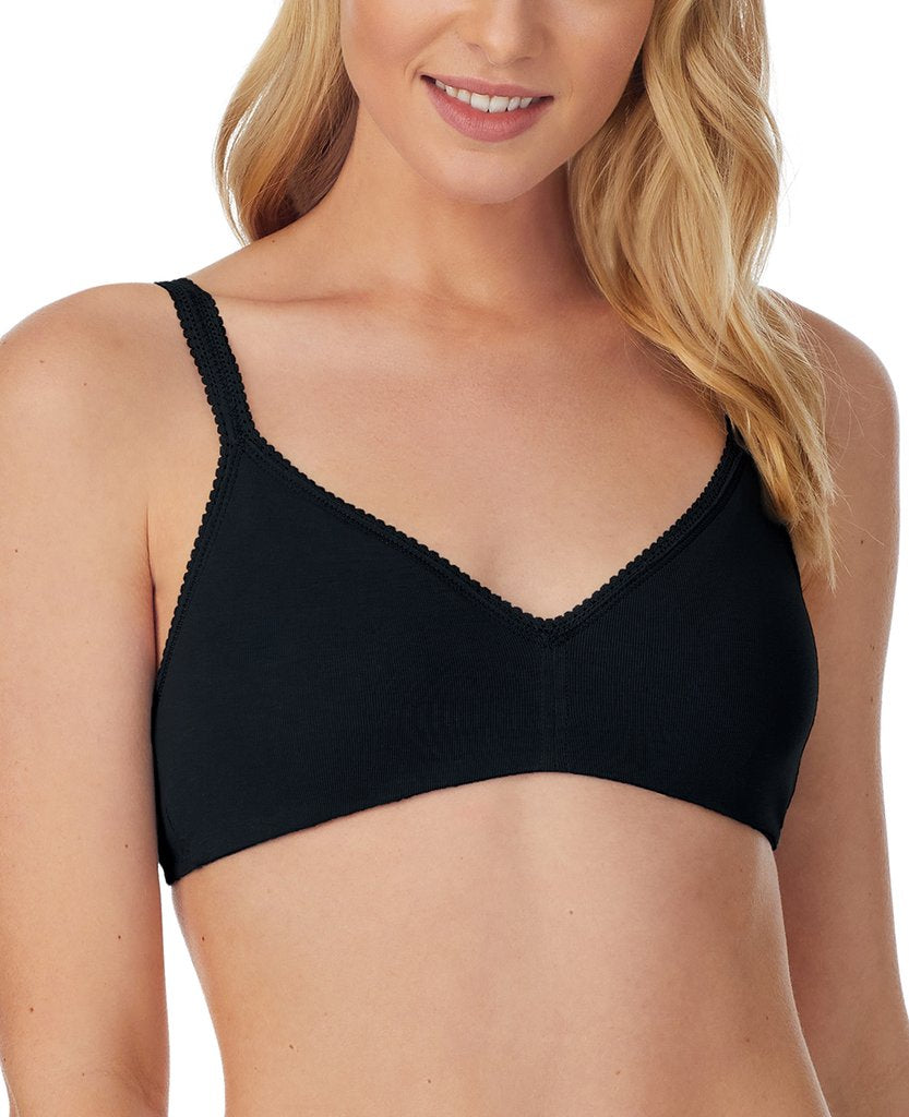 On Gossamer Cabana Cotton Soft Cup Bra Small Black (4654936621121)