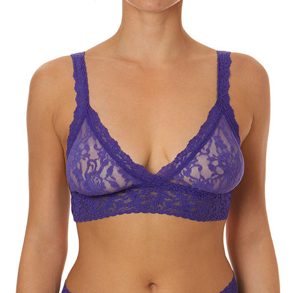 Hanky Panky Signature Lace Crossover Bralette Blue