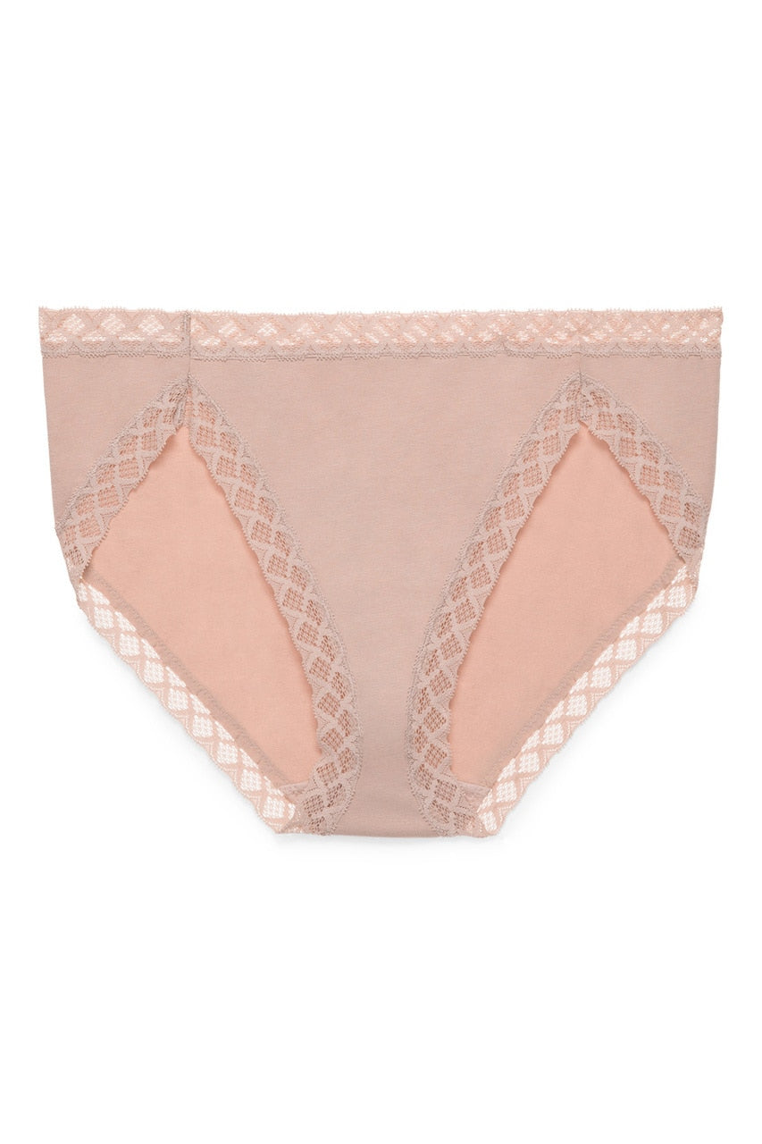 Natori Bliss Cotton French Cut Panty - Rose Beige Small 