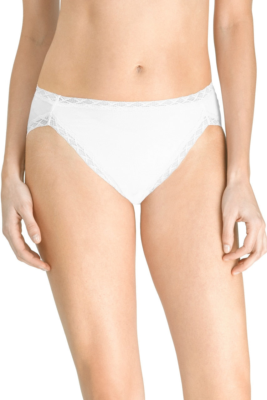 Natori Bliss Cotton French Cut Panty - White Small