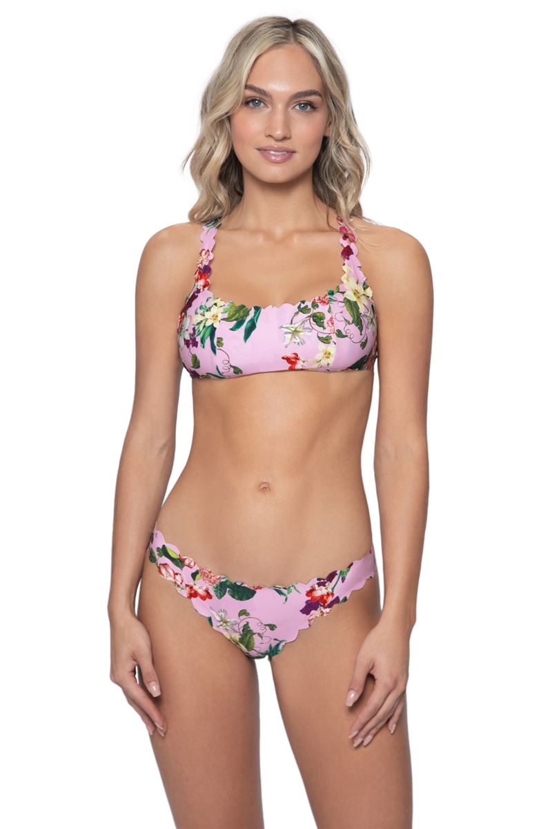 PQ Summer Hibiscus Reversible Seamless Wave Halter Bikini Top (6812070510657)