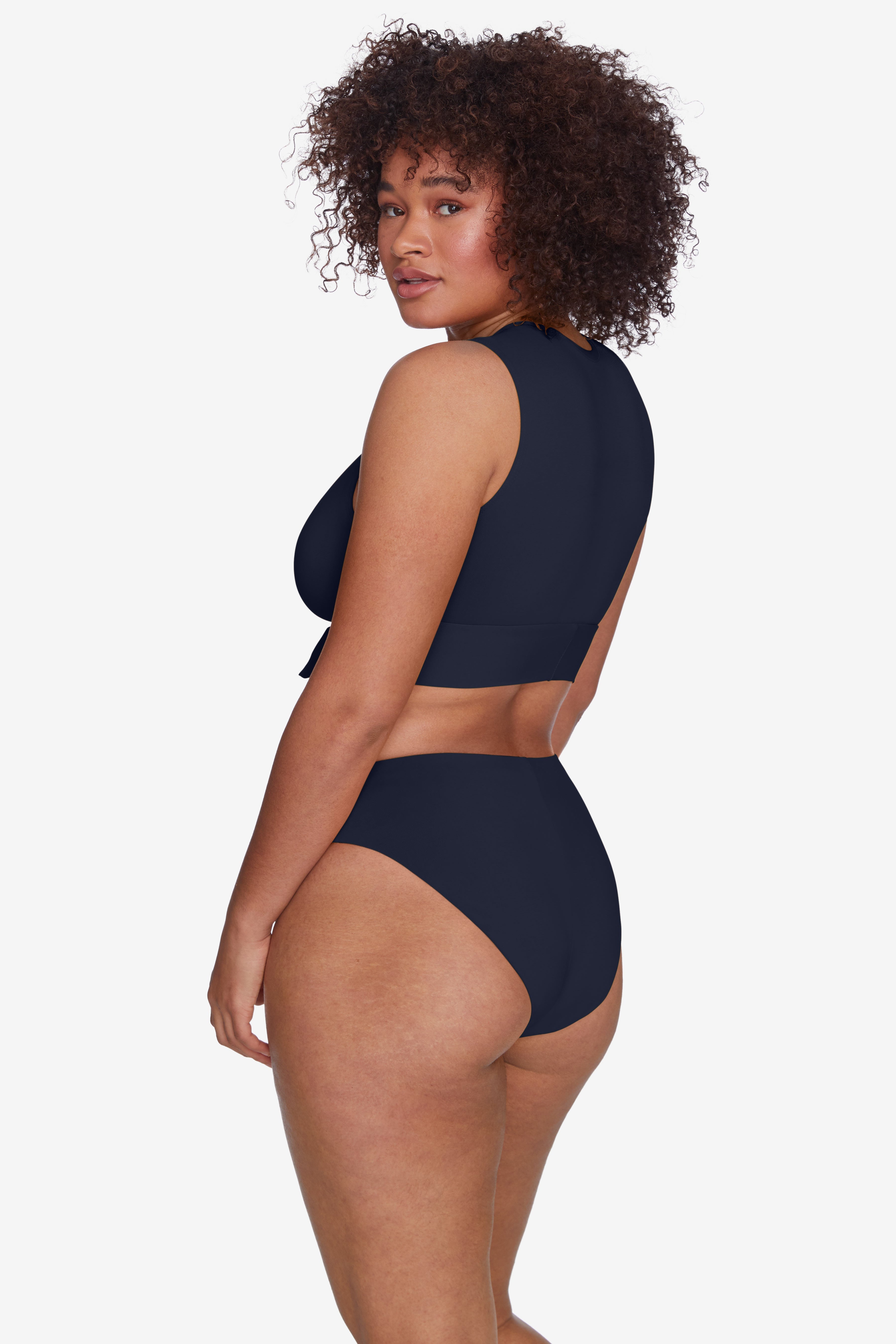 Robin Piccone Ava Knot Front Tank Bikini Top