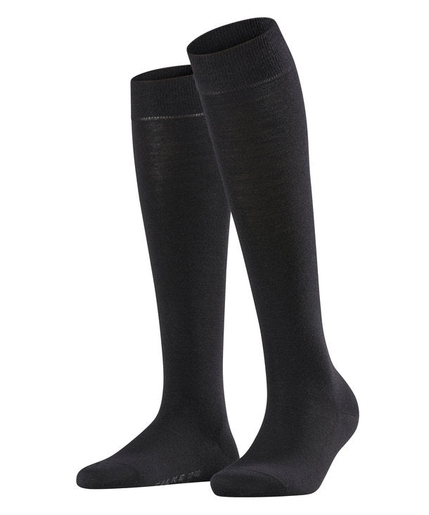 Falke Soft Merino Knee High Socks Black