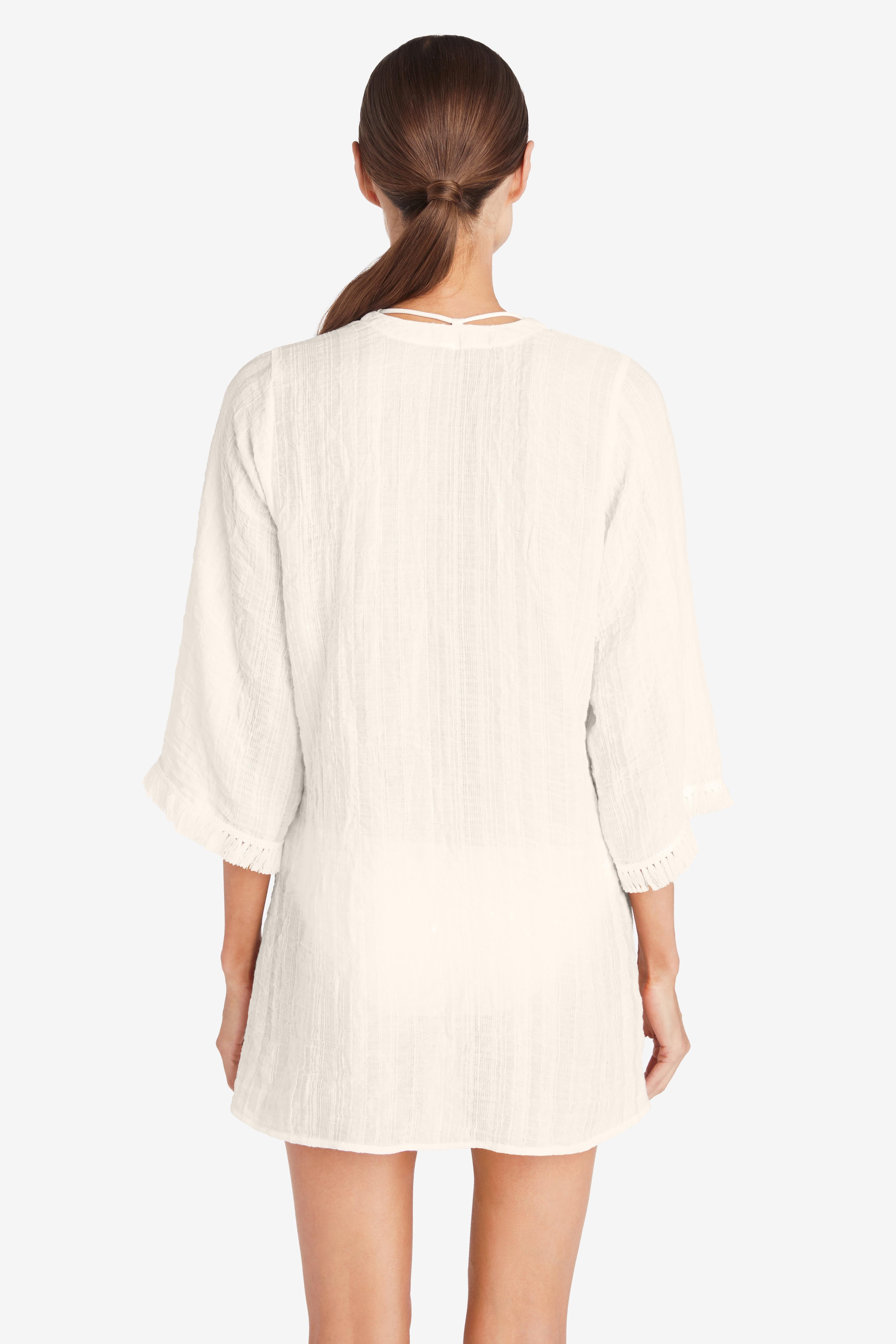 Robin Piccone Natalie Fringe Tunic Cover Up