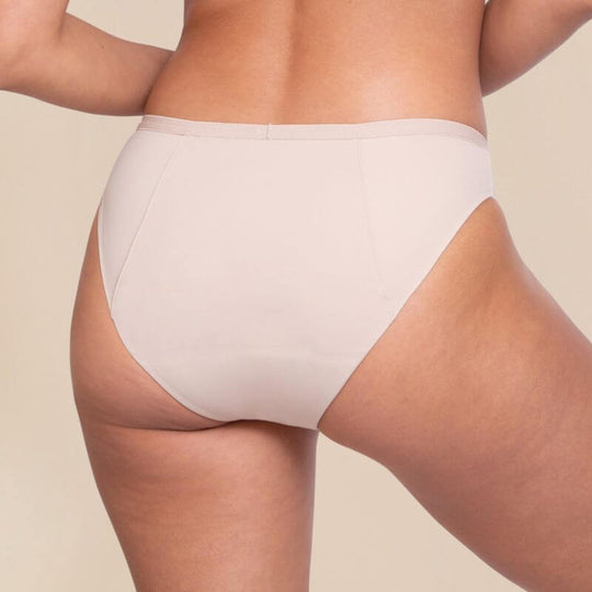 leak coverage and a mid-rise fit bikini panty