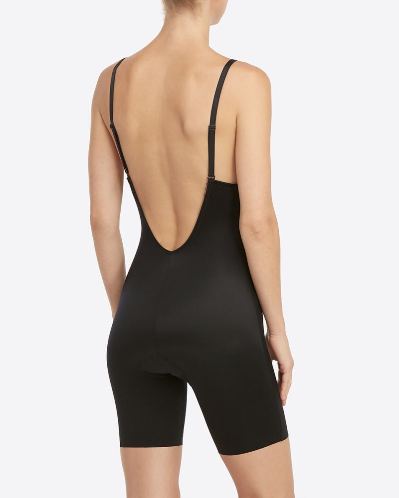 Spanx Suit Your Fancy Plunge Low-Back Mid-Thigh Bodysuit #10157R - In the  Mood Intimates