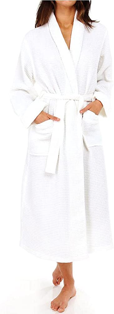 Kayanna Waffle Robe Small White 