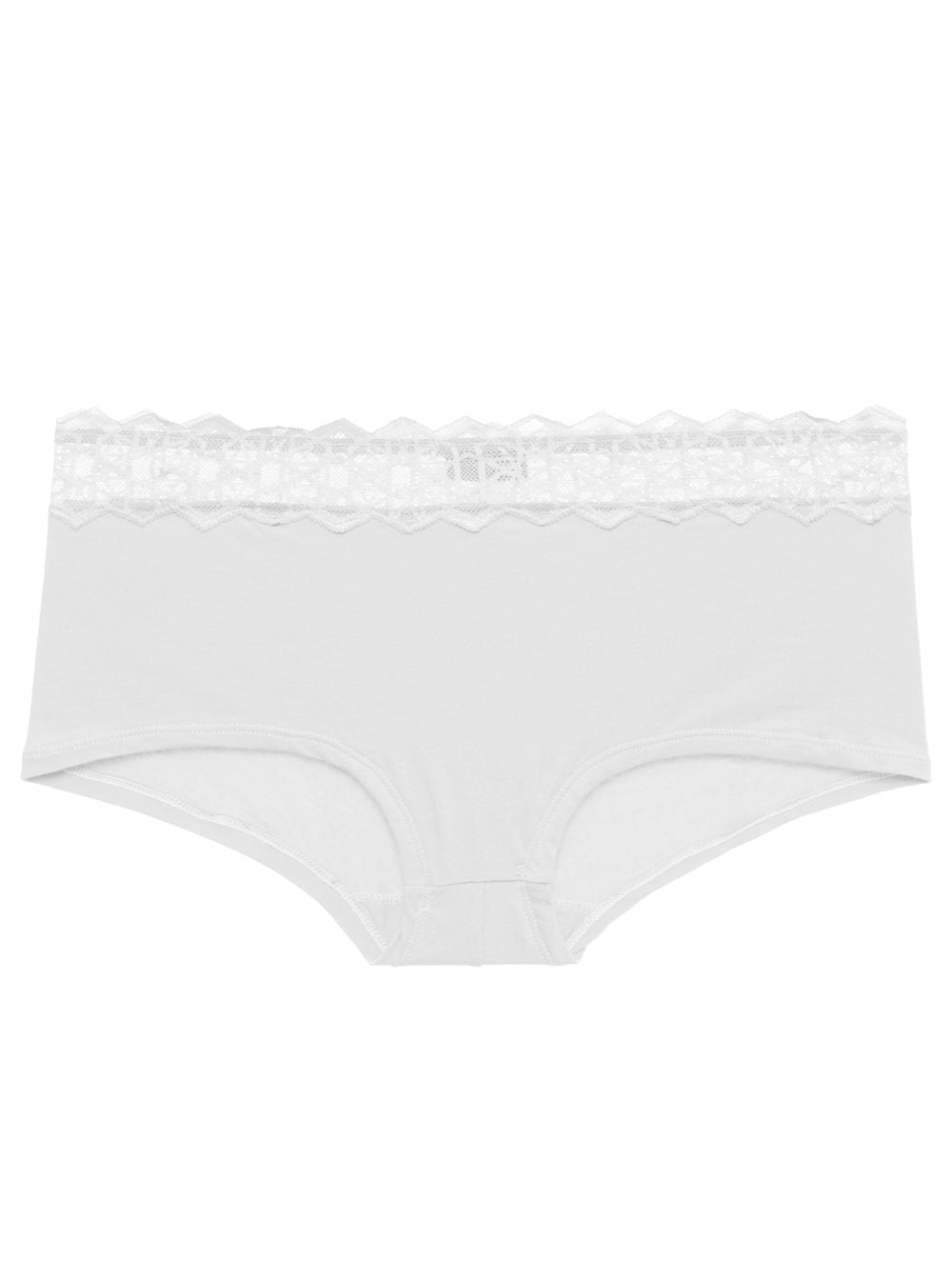 Lace trim waistband cotton Boyshort