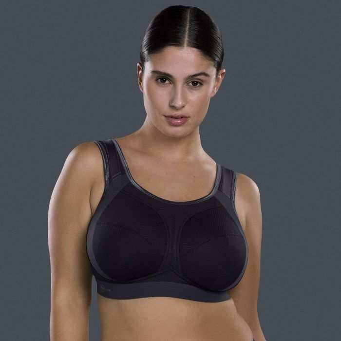 Anita Maximum Support and Extreme Control wirefree Sports Bra, Heather Grey
