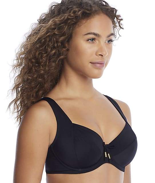 Panache Anya Riva Halter Bikini Top 30/E Black (6566905643073)
