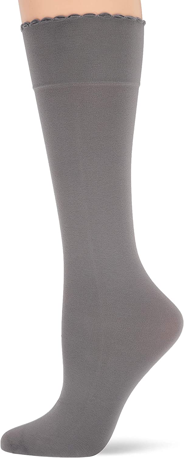 Hue Graduated Compression Knee Sock Grey One Size