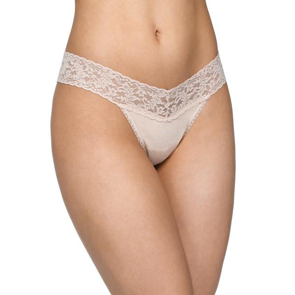 Hanky Panky Cotton With A Conscience Low Rise Thong Pink