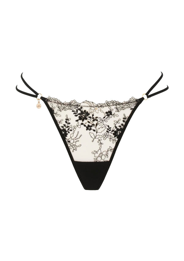 Black floral embroidery Panty