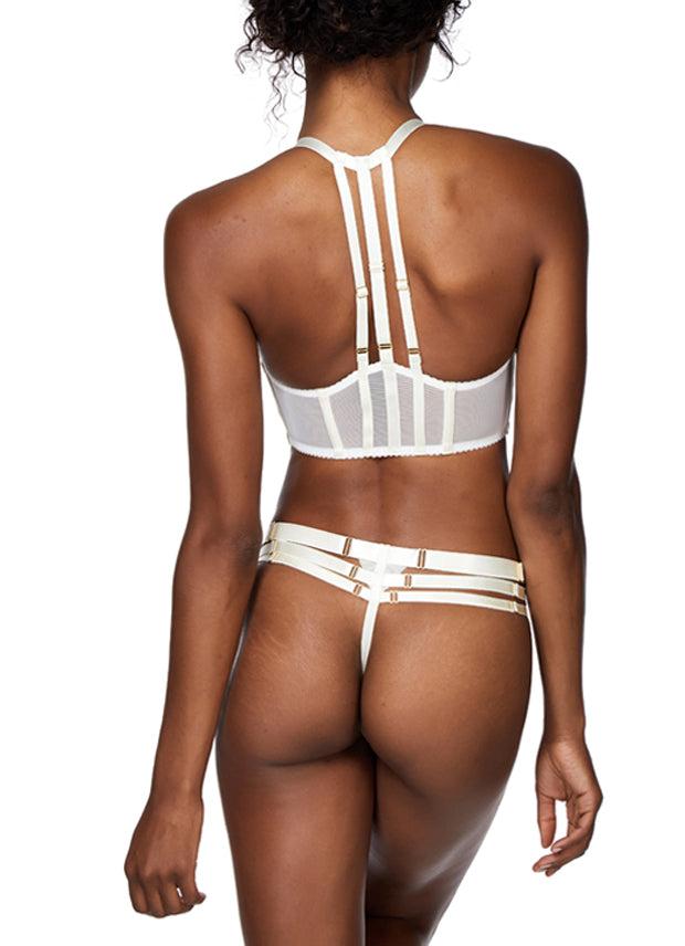 sheer mesh wrap lingerie bra