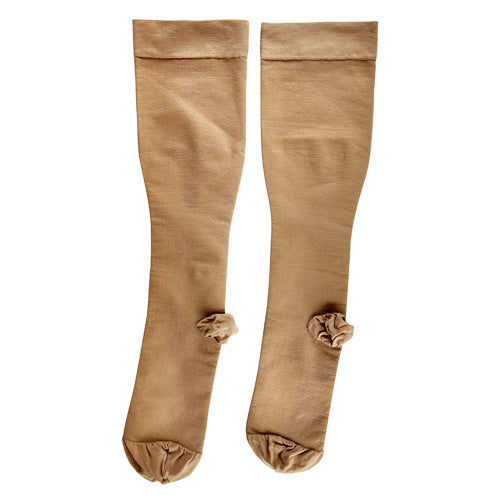 Two-way stretch compression stockings