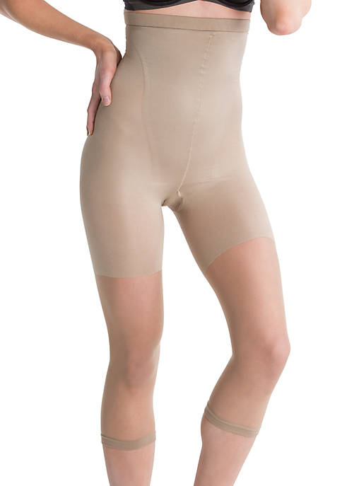 Spanx Power Capri Super Tummy Control Shaper Footless Sleek Nude Size E