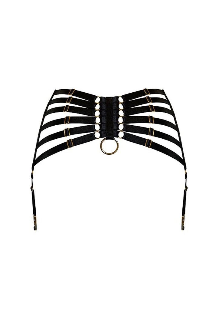 Bordello Bondage Webbed Suspender Black/Small