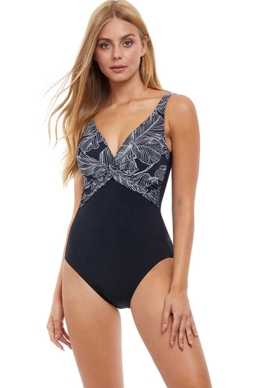 Profile by Gottex Soiree Deep V-Neck One Piece (6732878020673)