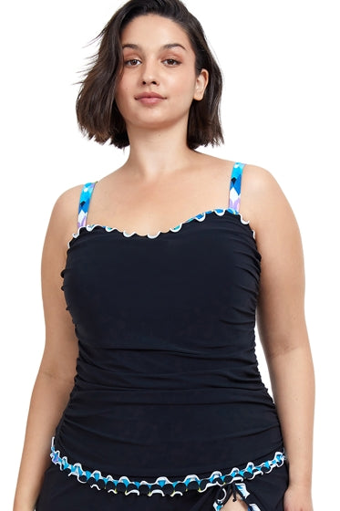 Profile by Gottex Moroccan Escape Plus Size Side Slit Cinch Swim Skirt