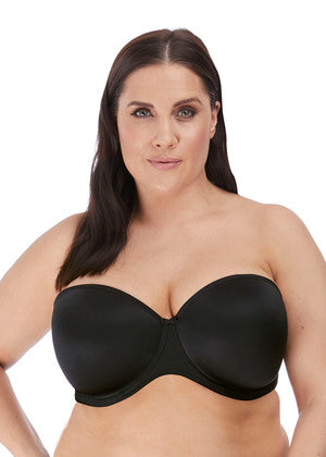 Elomi Smooth Moulded Strapless Bra 32/GG Black (4407499948097)