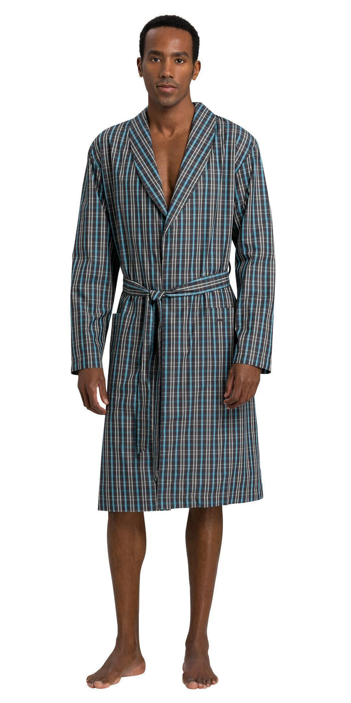 Hanro Men\'s Night & Day Plaid Robe