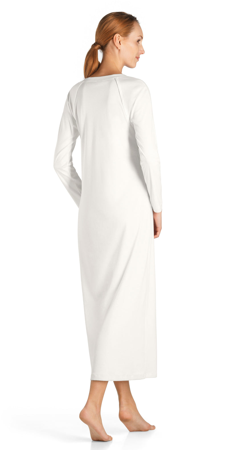 Hanro Pure Essence Long Sleeve Long Gown (1915490107457)