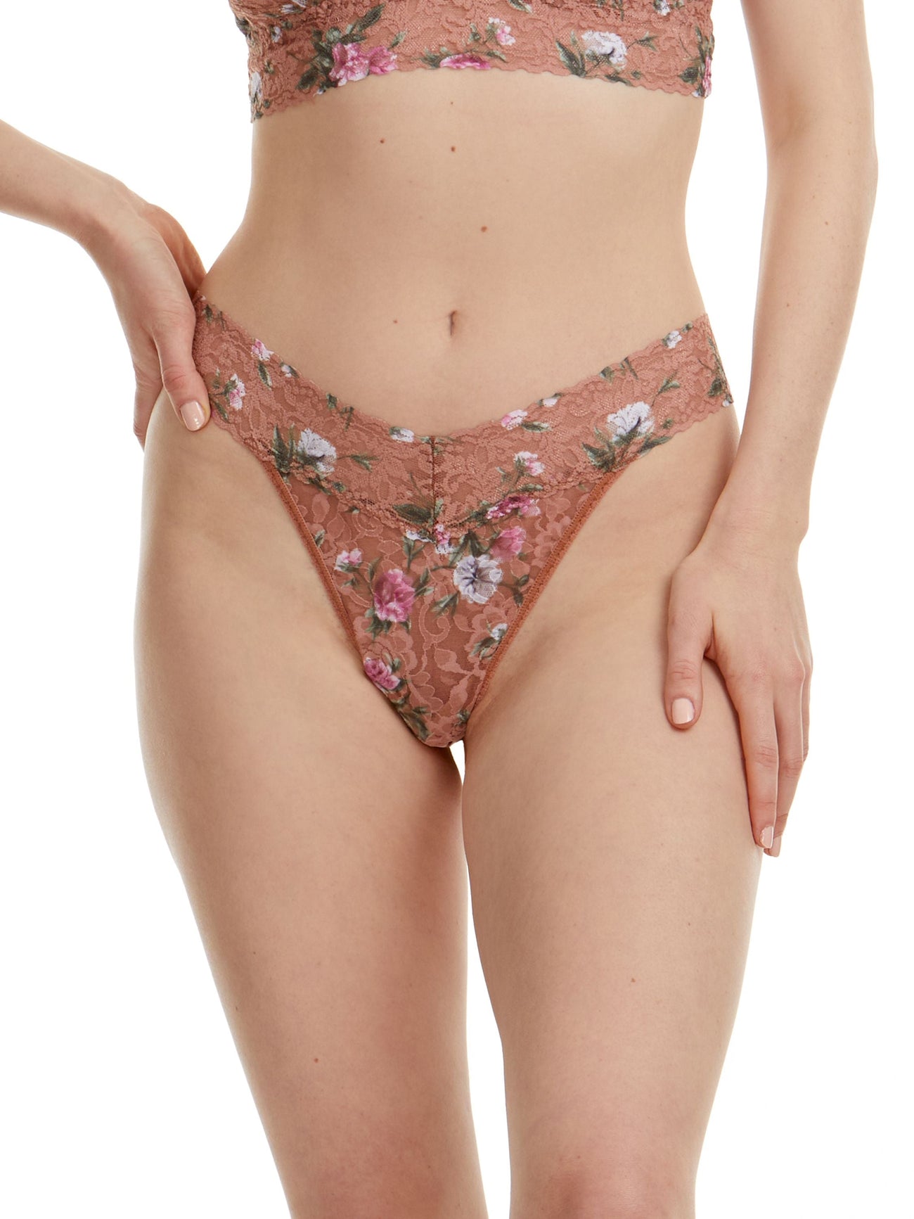 Hanky Panky Printed Signature Lace Original Rise Thong - Monkee's