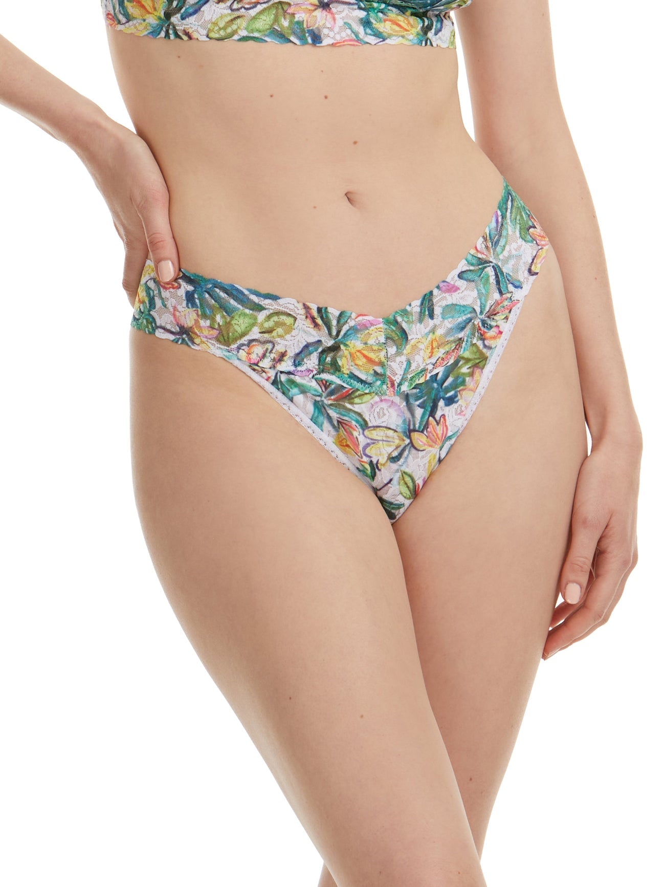 Cotton Lined Printed Lace panty Print