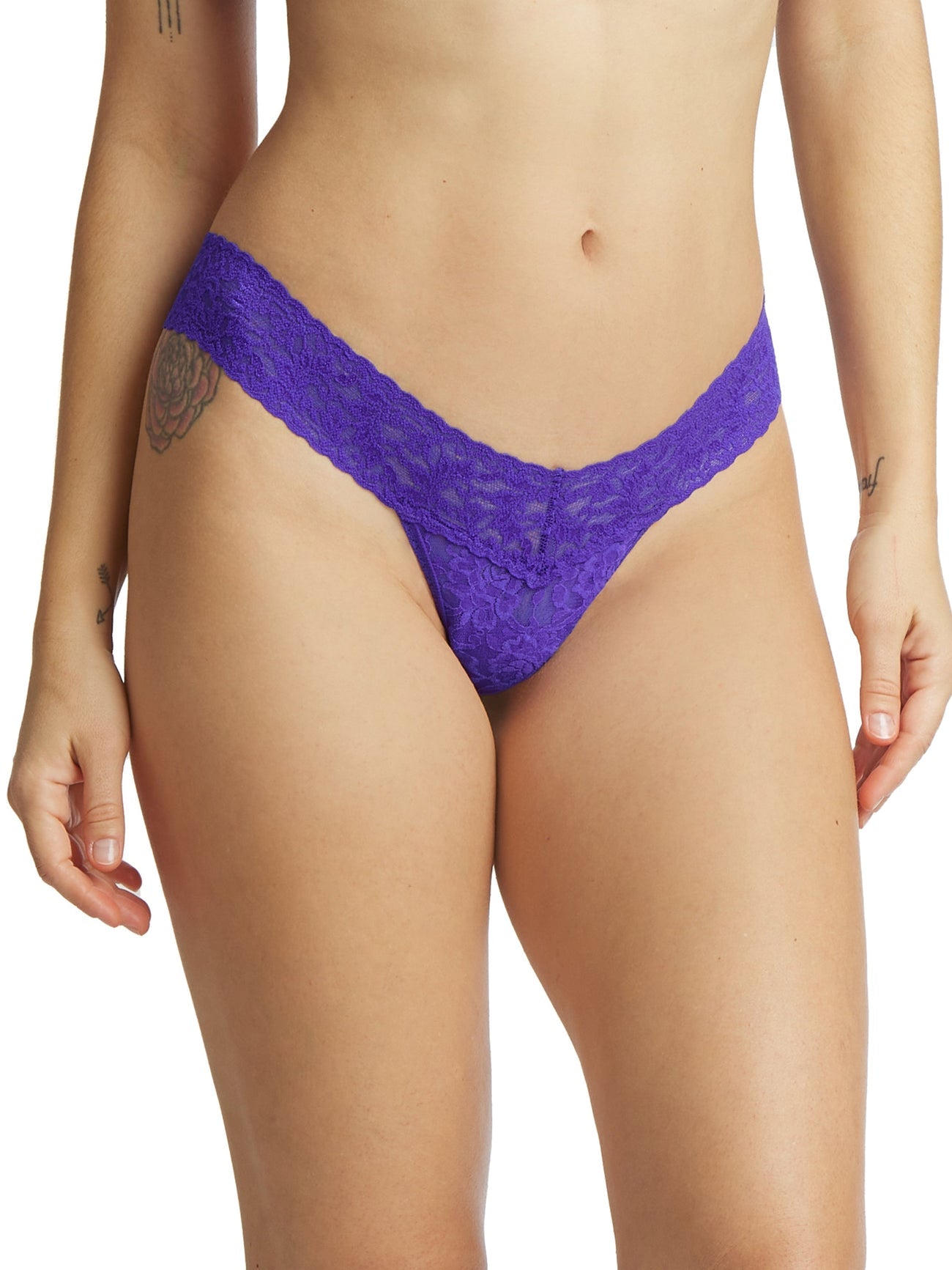 Hanky Panky Signature Lace Low Rise Thong Blue