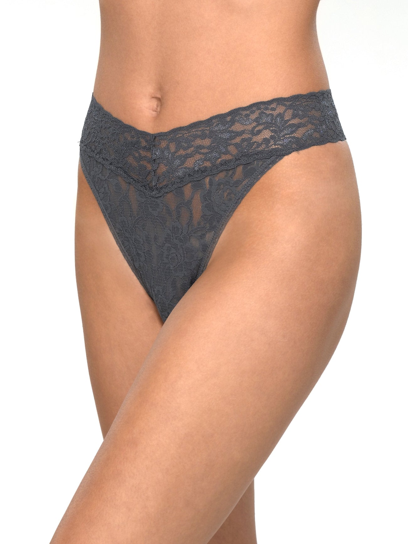 Hanky Panky Signature Lace Original Thong Grey