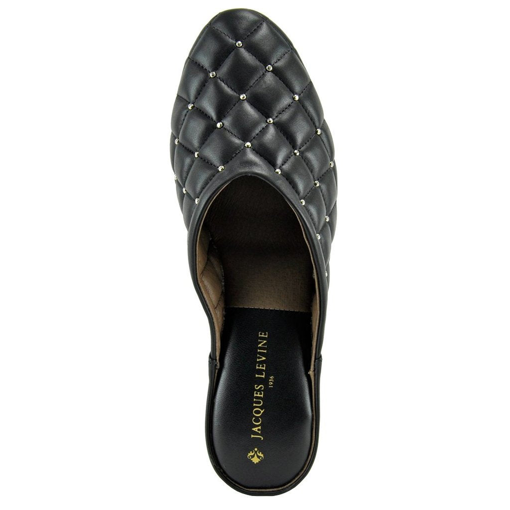 Jacques Levine Leather Quilt Slipper