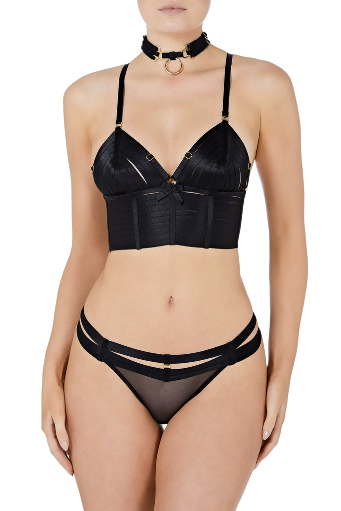 Bordelle Bondage-Belle Crop Top Bra