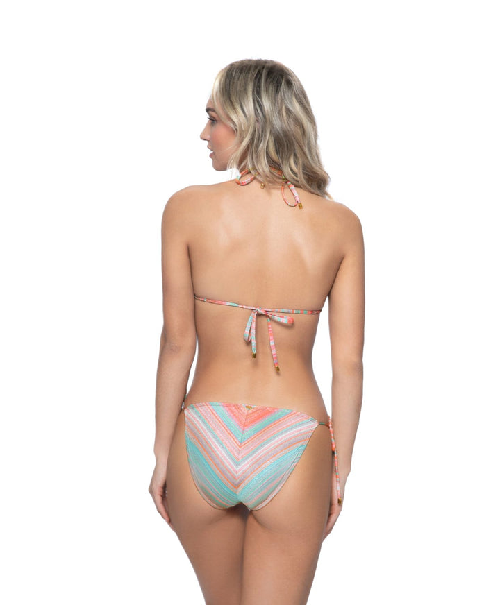 PQ Metallic Stripe Side Tie Hipster Bikini Bottom (6812085682241)