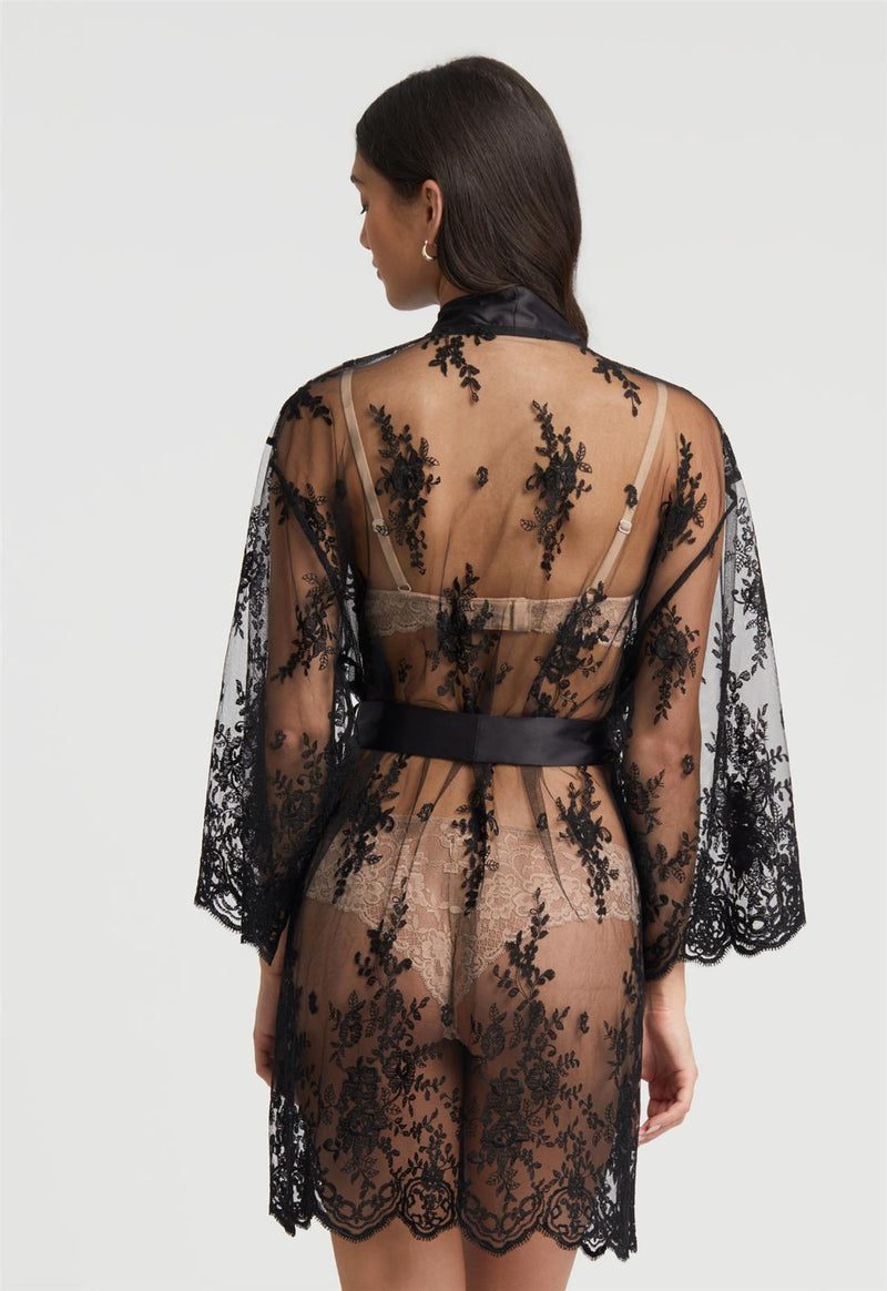 Rya Collection Darling Short Robe Black 