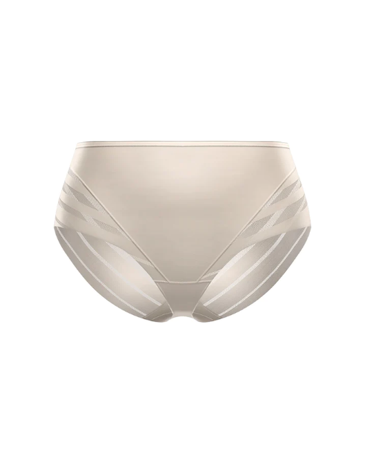 Leonisa Lace Stripe Undetectable Classic Shaper Panty White