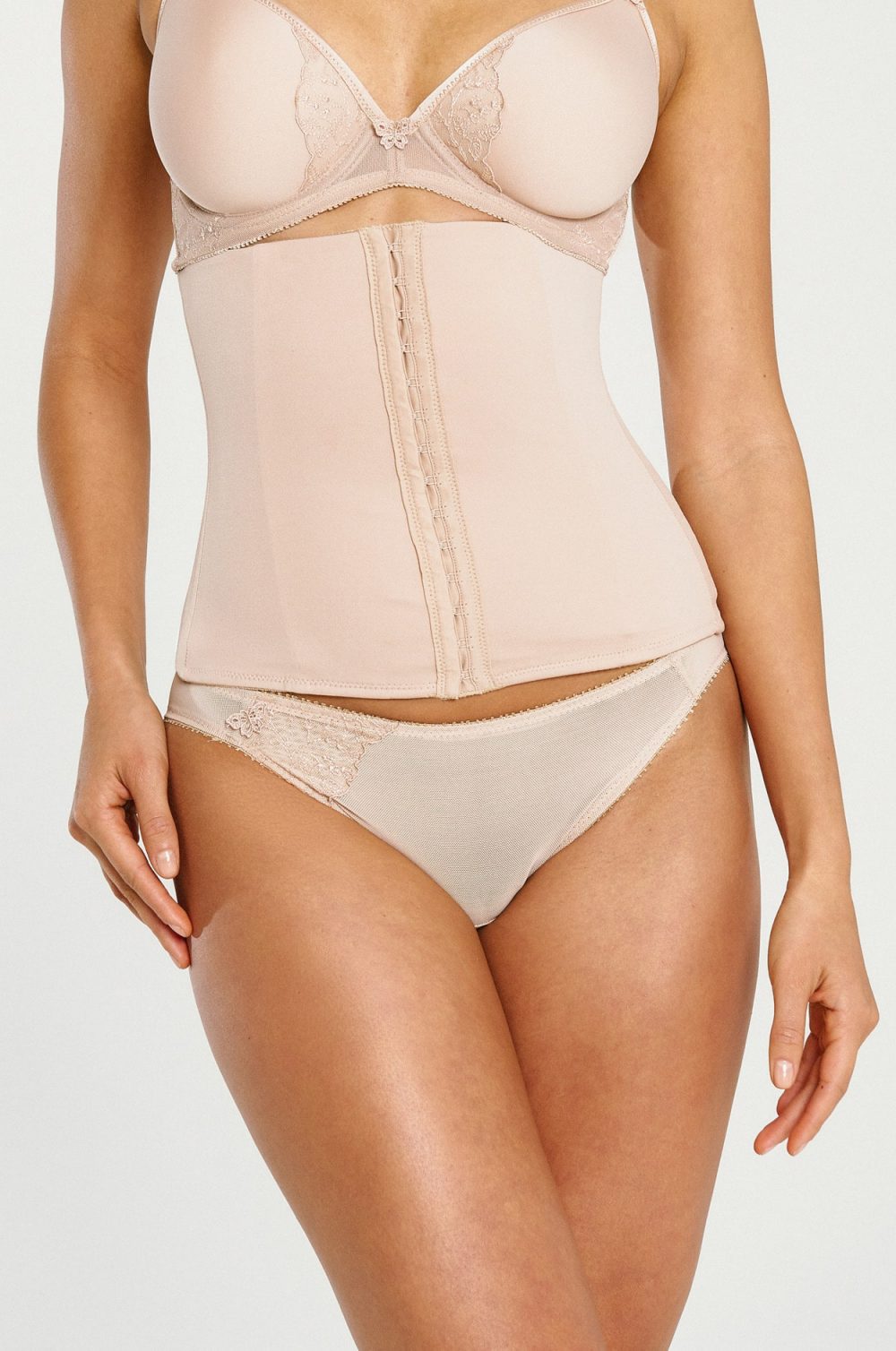 VaBien Front Close 3 Hook Waist Cincher Small Black (3937206108225)