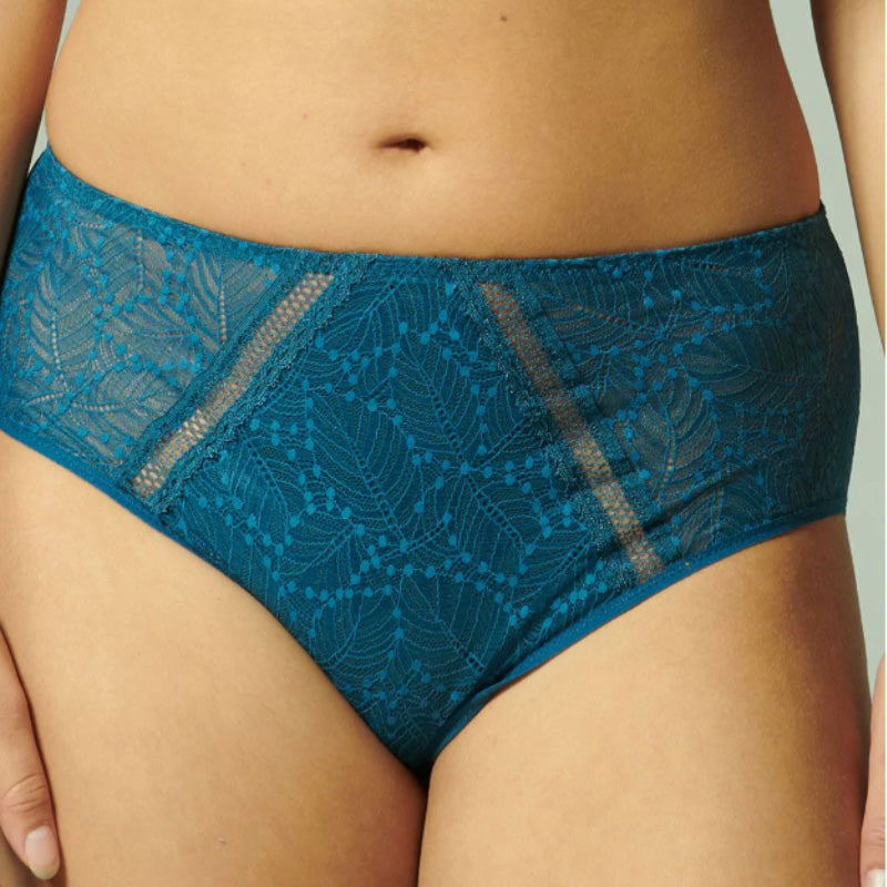 Simone Perele Comete Retro High Waist Brief Blue