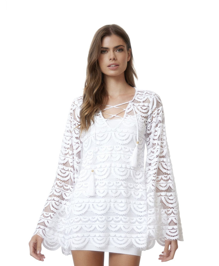 PQ Water Lily / Black Gold Noah Tunic Cover Up