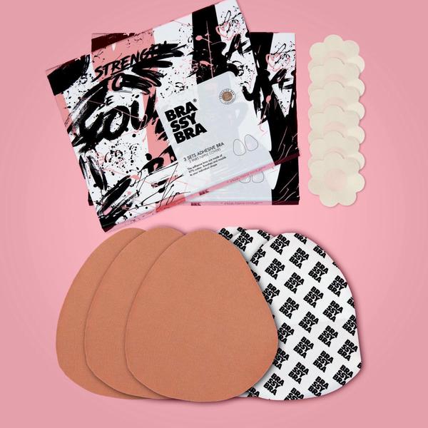 BrassyBra 3 Set Adhesive Bra (4162586509377)