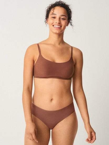 Chantelle Soft Stretch Scoop Padded Bralette brown 