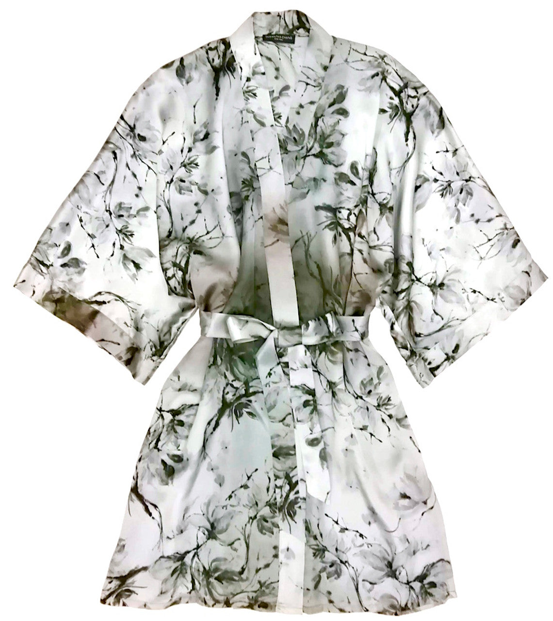 Classic Printed Silk Short Kimono One Size  Nordic Nights