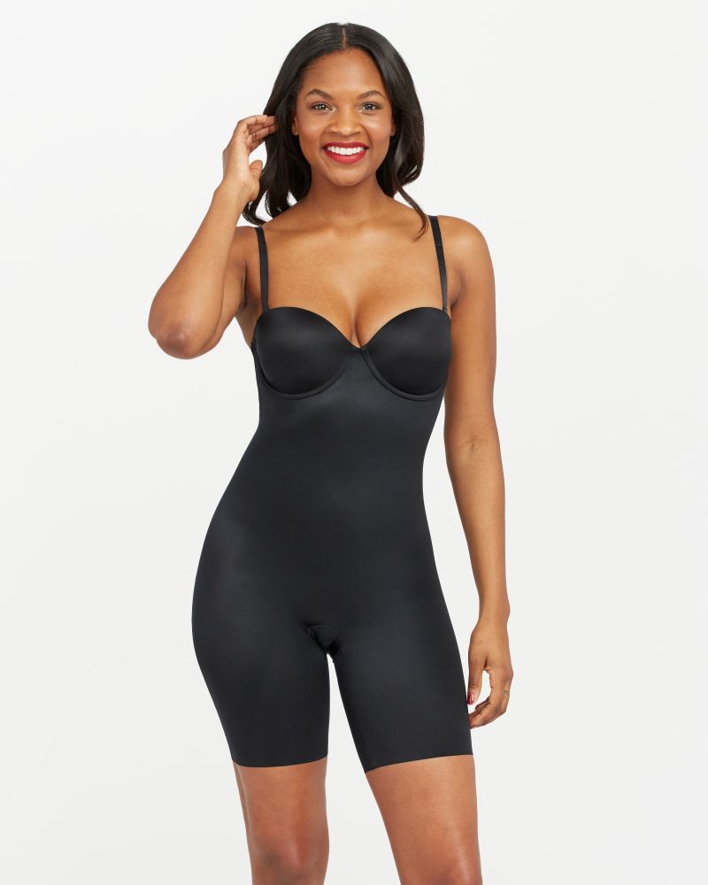 Spanx Suit Your Fancy Strapless Cupped Mid-Thigh Bodysuit