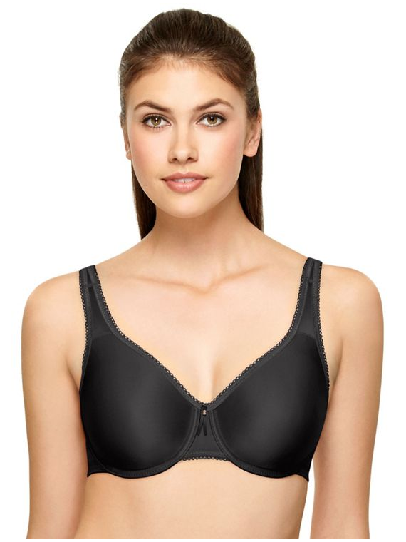 Wacoal Basic Beauty Full Figure Seamless Bra - Black 32/D Black (3956672888897)