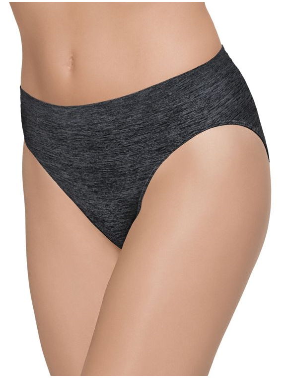 Wacoal B-Smooth Seamless Hi-Cut Brief - Charcoal Heather Small Charcoal Heather 