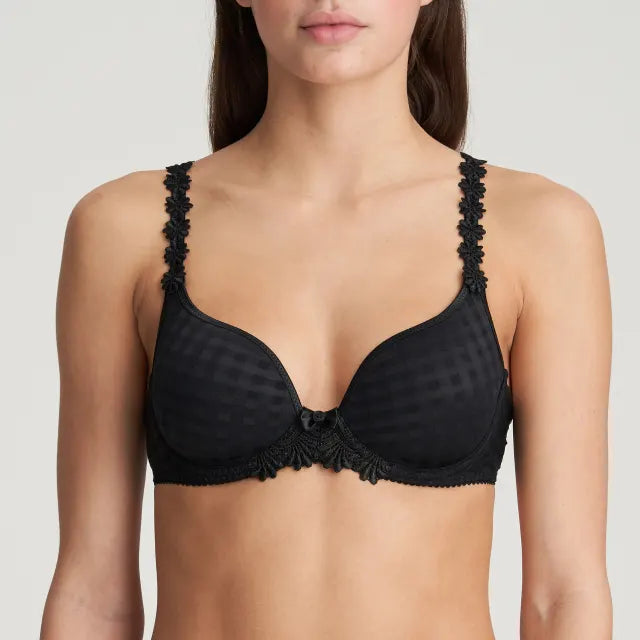 Black plunge T-shirt Bra